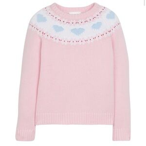 Little English Heart Fair Isle Sweater sz 3T